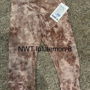 lululemon athletica Kids Metallic Rose Leggings